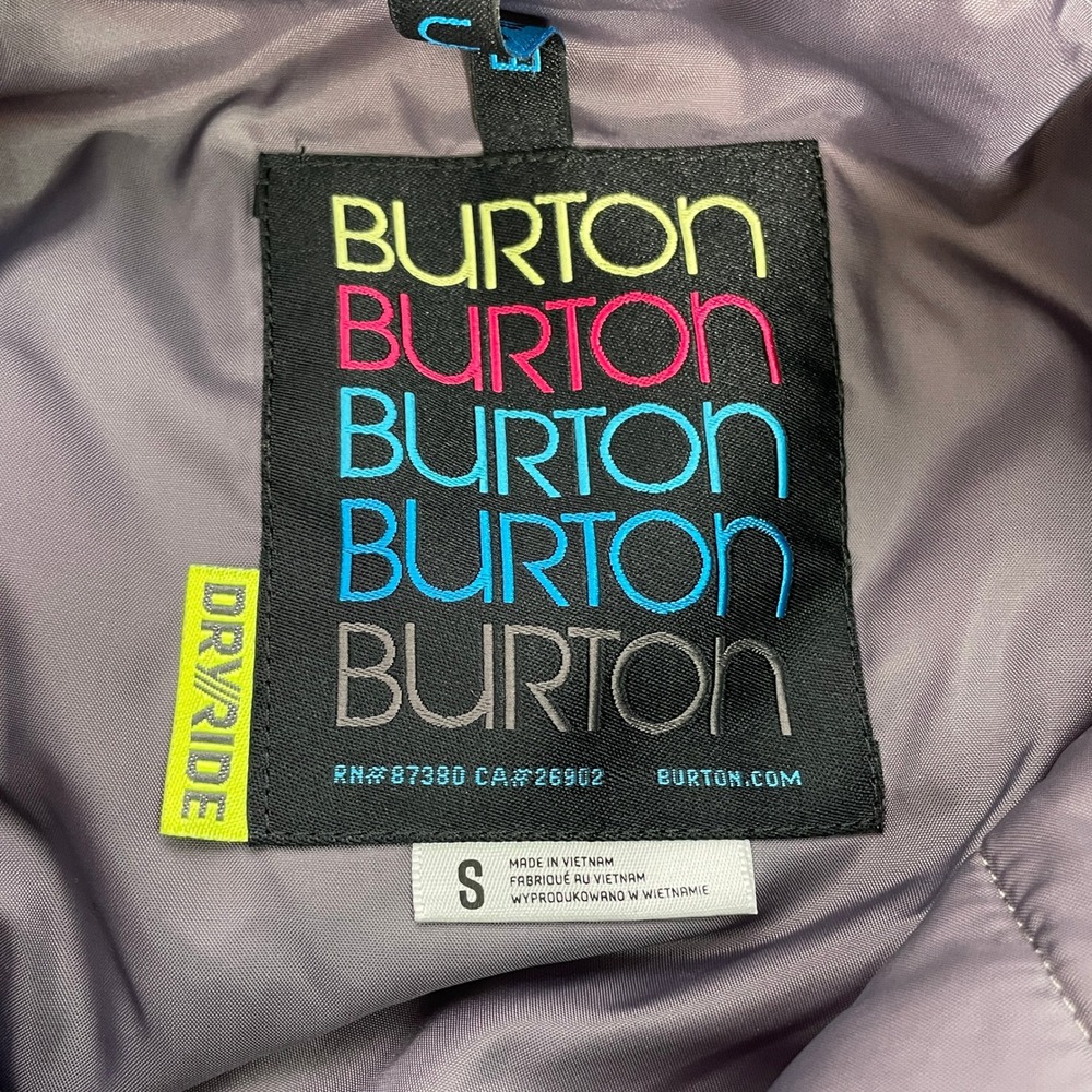 Burton Multicolor Stripes Hooded Winter Coat Ski Snowboard Jacket Women's SMALL - Picture 11 of 14